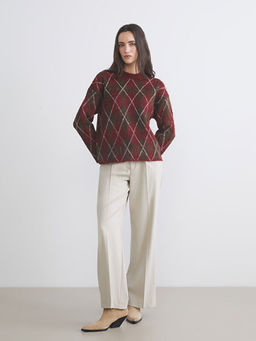 Beli Kemerli Geni? Pa?a Kad?n Pileli Pantolon