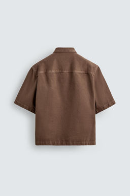 SOBRECAMISA RELAXED FIT CREMALLERA / Marr?n - Zara фото 9