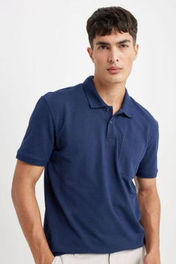 New Regular Fit K?sa Kollu Pike Basic Duz Polo Tisort