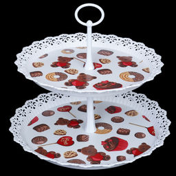 Ваза для фруктов 2-х ярусная 30+25 см/ 60130 /уп 48/ (1) - ГалеонТрейд фото 3