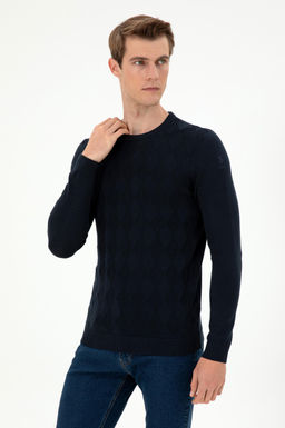 Мужской темно-синий свитер Неожиданная скидка в корзине