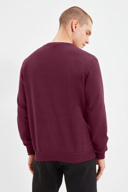 Bordo Regular/Normal Kesim Ici Polar/S?cak Tutan Sweatshirt TMNAW21SW1208