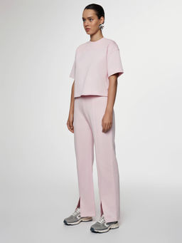 CONTE Брюки из футера с рельефными швами и разрезами LBK 2595 crystal pink - Conte elegant фото 2