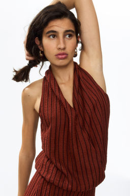 Top efecto arrugado con escote en V - H&m фото 4