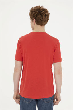 Мужская красная базовая футболка - U.s. polo assn фото 5