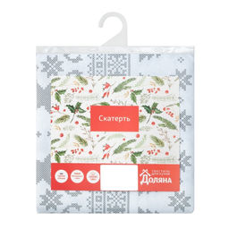 Скатерть Рождественские Елочки 110х146 см, 100% хлопок, 164 г/м2 - Доляна фото 6
