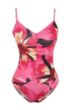 Pembe Cicek Desenli V Yaka Esnek C?tc?tl? Orme Body TWOSS24BD00021 - Trendyolmilla фото 7