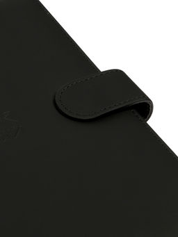 Дневник школьный 1-11 класс, ляссе, обложка искусственная кожа, с хлястиком, чёрный