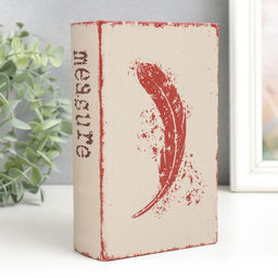 Шкатулка книга - сейф «Перо», дерево, искусственная кожа, 17×11×5 см