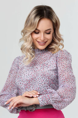 Блузка женская 7052/03/Светло-серый - Rise фото 4