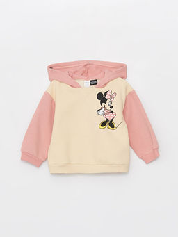 Minnie Mouse Bask?l? K?z Bebek Hoodie ve E?ofman Alt? 2li Tak?m - Waikiki фото 2