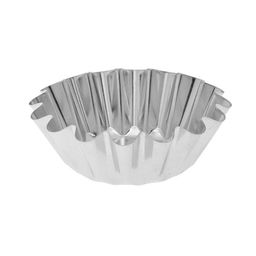 Цена за 15 шт. Форма для выпечки ромовой бабы, d=18.7 см, h=6.7 см, жесть, серебристая