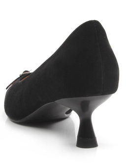 06-P3130 BLACK Туфли женские (натуральная замша, натуральная кожа)