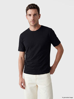Regular Fit %100 Pamuk Erkek Ti??rt