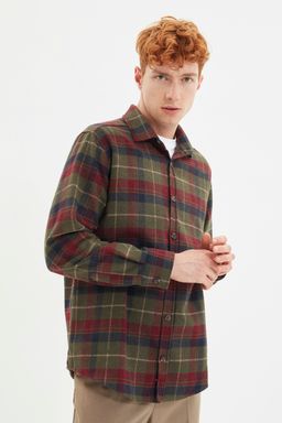 TRENDYOL MAN Haki Regular Fit K?sl?k Kareli Ekose Oduncu Gomlek TMNAW21GO0024 - Trendyolmilla фото 3