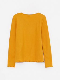 Bisiklet Yaka Basic Uzun Kollu K?z ?ocuk Ti??rt - Waikiki фото 2