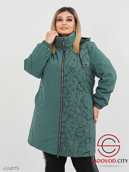 Удлинённая куртка с двойным замком