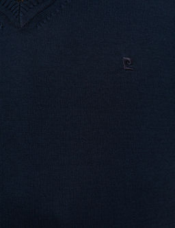 Lacivert Slim Fit V Yaka Basic Triko Kazak - Pierre cardin фото 6