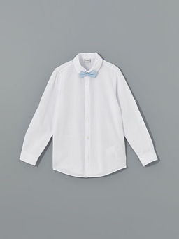 Basic Uzun Kollu Erkek ?ocuk G?mlek ve Papyon