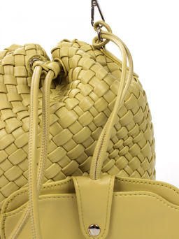 LACCOMA сумка СУ038-оливковый эко кожа хлопок  фото 3