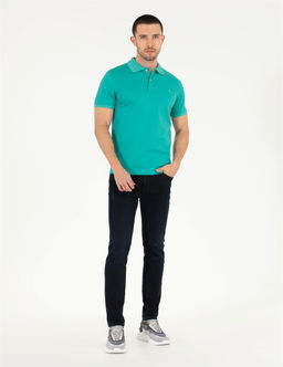 Ye_il Slim Fit Polo Yaka Merserize Ti__rt