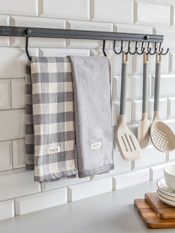 Набор кухонных полотенец 2шт 40x60 графит хлопок