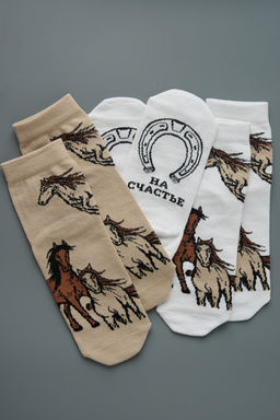 Носки женские Лошадки (набор 3 пары) - Berchelli фото 8