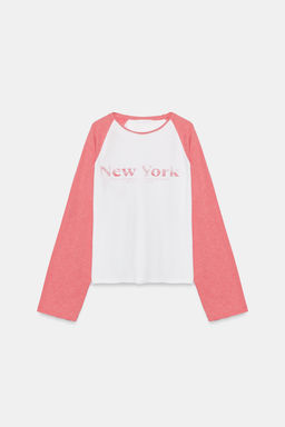 CAMISETA FLAM? MANGA RANGL?N / Blanco - Zara фото 5