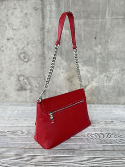 Женская кожаная сумка через плечо 8722-9 Ред - Sergio valentini фото 3