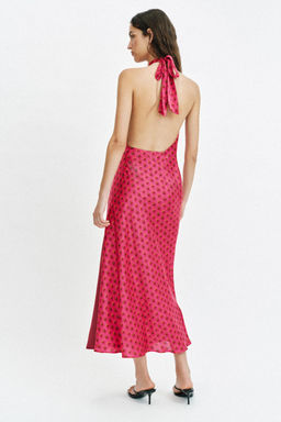 VESTIDO MIDI CUELLO HALTER / Fucsia - Zara фото 4