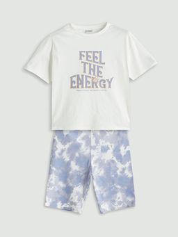 Bisiklet Yaka K?z ?ocuk Ti??rt ve Tayt