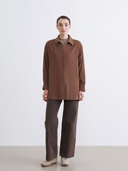 Kad?n Fitilli Kadife G?mlek Tunik