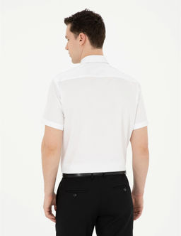 Beyaz Regular Fit K_sa Kollu Basic G_mlek
