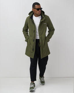 Парка спортивная мужская с капюшоном softshell цвета хаки 9565Kh - Mtforce фото 12