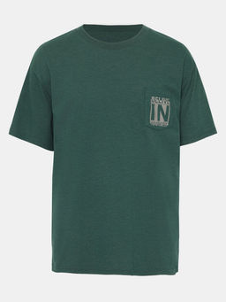 CRB wear/CWSM 60309-18 Футболка мужская,зеленый меланж/Ex.Cherubino  фото 4