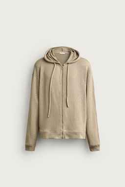 SUDADERA PUNTO RELAXED FIT CAPUCHA / Leopardo - Zara фото 7