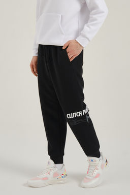Брюки трикотажные Черный/Белый CLUTCH PLAYER Knit Track Pants - Anta фото 3