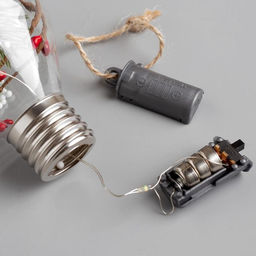 Ёлочный шар Снежные нити, 5 LED, от батареек, свечение тёплое белое - Luazon lighting фото 9