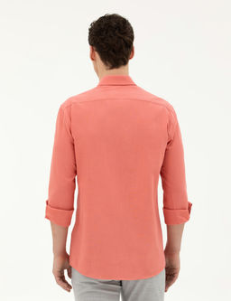 Pembe Slim Fit Uzun Kollu G_mlek