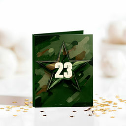 цена за 2 шт Мини-открытка "23 феравля (камуфляж)"