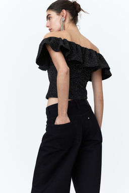 Glittery off-the-shoulder top - H&m фото 4