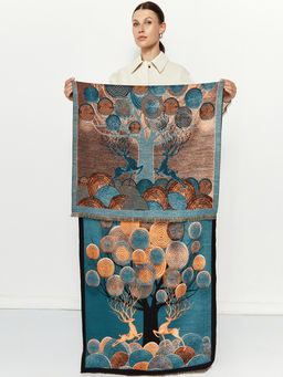 в составе ШЕРСТЬ и КАШЕМИР Большой, мягкий, теплый двусторонний палантин - Tantino фото 2