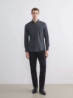 Regular Fit Uzun Kollu Gabardin Erkek G?mlek