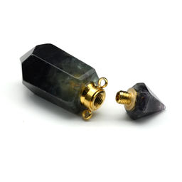 Парфюмерный флакон-кулон из флюорита 14*14*42мм