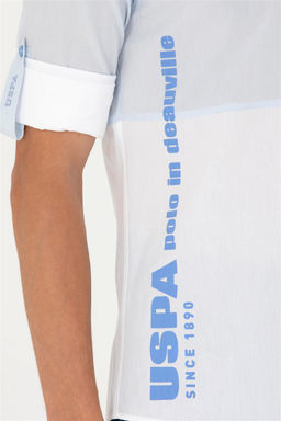 U. S. Polo Assn Мужская синяя рубашка с длинным рукавом - U.s. polo assn фото 7