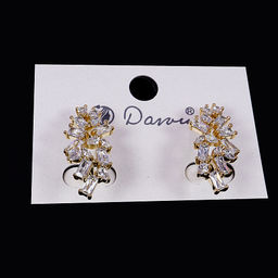 Серьги Веточкв Сакуры с золотым покрытием и Сваровки