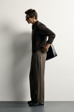 POLO PUNTO REGULAR FIT ALGOD?N - LINO / Marr?n - Zara фото 4