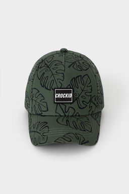 Crockid _ ТК 80080/темный малахит,тропические листья кепка дет