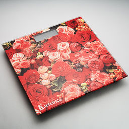 Весы напол. электр. Василиса Цветы, до 180 кг, арт. ВА-4010