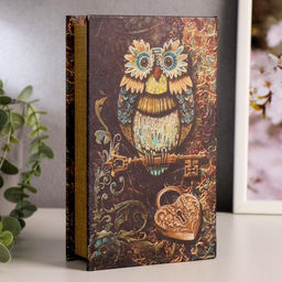 Шкатулка книга-сейф «Совушка с ключиком», 21×13×5 см